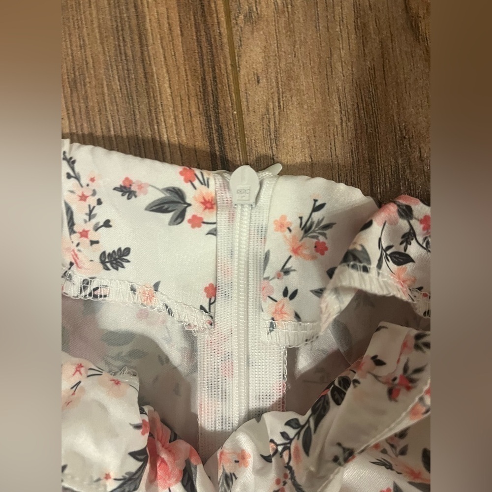 Sexy Off Shoulder Floral Printed Side Slit Two-Piece Maxi Dress Sz medium - Picture 7 of 8